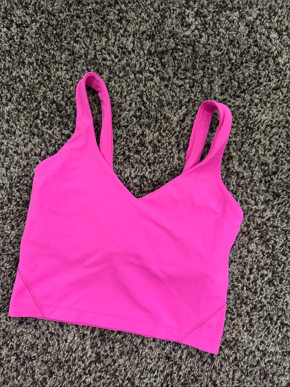 Lululemon Align Bright Pink V-Neck Crop Tank Top